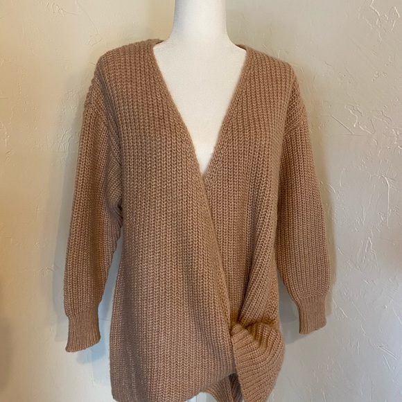 Chunky Knit Wool Blend Cardigan Sweater Designed in Spain S - Picture 1 of 14